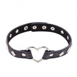 DS Fetish Collar with heart black metal (262400085)