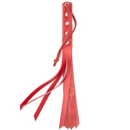 DS Fetish mini leather flogger red (292001097) - зображення 1