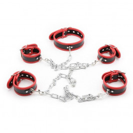   DS Fetish Collar with restraints black/red (252000190)