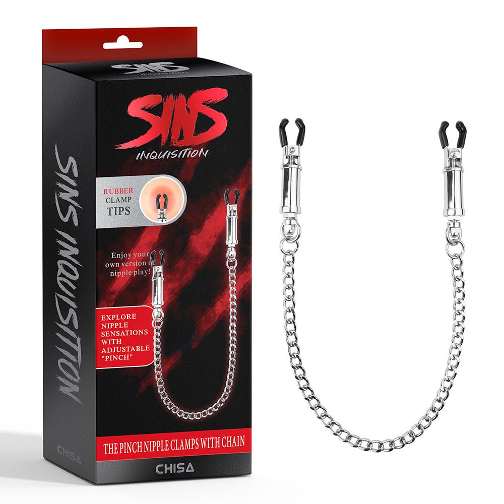 Chisa Novelties Затискачі для сосків Sins Inquisition the Pinch Nipple Clamps with Chain (CH30803) - зображення 1