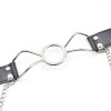 DS Fetish Кляп-кольцо с зажимами для сосков DS Fetish Ring gag with nipple clamps S metal (222412023) - зображення 4