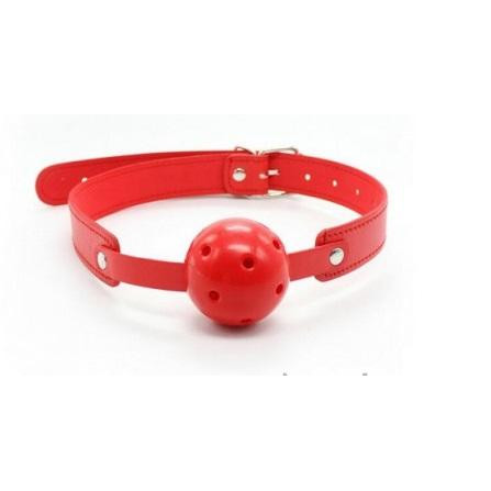 DS Fetish Кляп DS Fetish breathable ball gag red plastic (222002013) - зображення 1