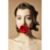 UPKO Кляп троянда із силікону та італійської шкіри Rose Ball Gag UPKO (U60479) - зображення 4