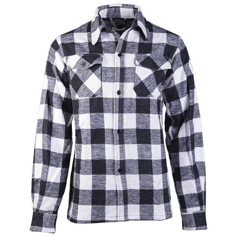 Mil-Tec Flannel Shirt - Black/White D/R (10940007-906) - зображення 1