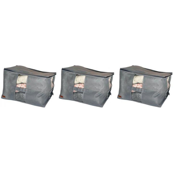 ORGANIZE Набір сумок-органайзерів для речей  XL 3 шт Сірий (HS-3 XL-grey) - зображення 1