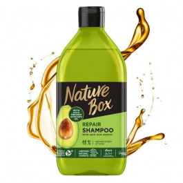 Nature Box Шампунь  для восстановления волос и против секущихся кончиков с маслом авокадо холодного отжима 385 