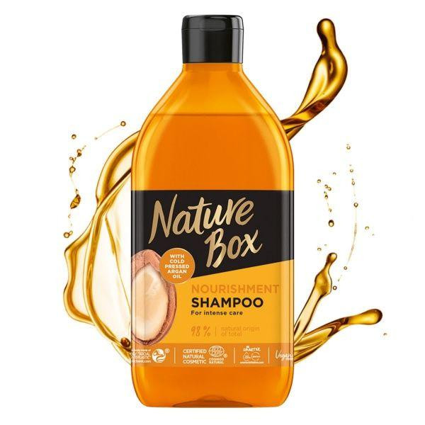 Nature Box Шампунь  для питания и интенсивного ухода за волосами с аргановым маслом холодного отжима 385 мл (90 - зображення 1