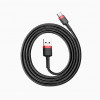 Baseus Cafule Cable USB For Type-C 3A 1M Red+Black (CATKLF-B91) - зображення 5