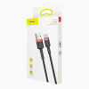 Baseus Cafule Cable USB For Type-C 3A 1M Red+Black (CATKLF-B91) - зображення 6