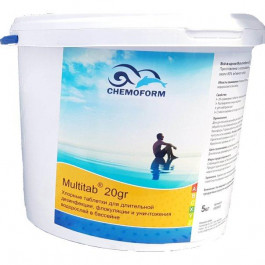 Chemoform Multitab хлор тривалої дії 4 у 1 у таблетках (20г) 5 кг
