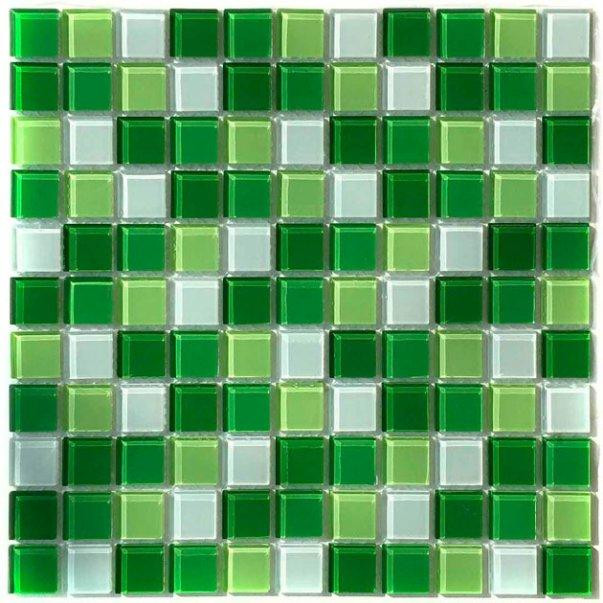 AQUAVIVA Сristall Green Light скляна мозаїка для басейну на сітці DCM173 (16905) - зображення 1