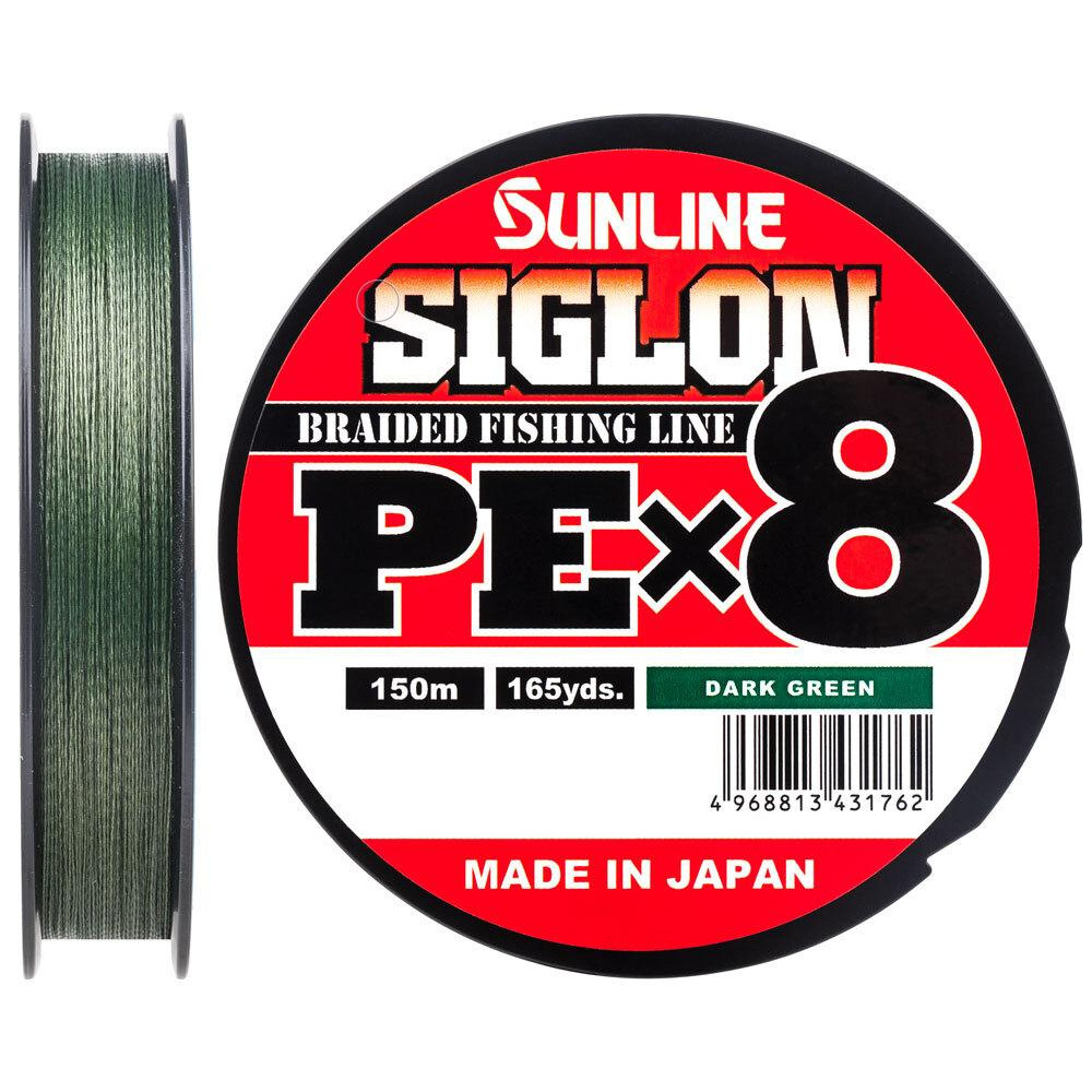 Sunline Siglon PE X8 / Dark Green / #1.2 / 0.187mm 150m 9.2kg - зображення 1