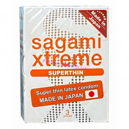 Sagami Супертонкі презервативи латексні Sagami Xtreme Superthhin 3 шт (11878)