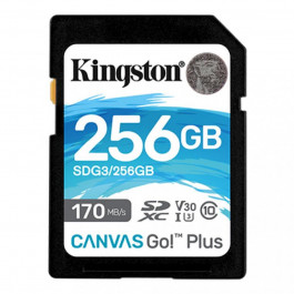 Kingston 256 GB SDXC class 10 UHS-I U3 Canvas Go! Plus SDG3/256GB