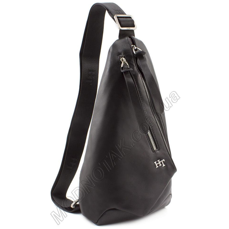 H.T Leather Стильний шкіряний рюкзак на одне плече HT Leather (12133) - зображення 1