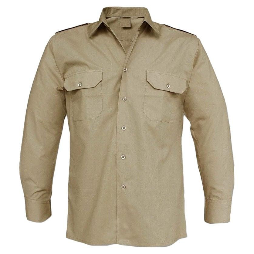 Mil-Tec Service Long Sleeve Shirt - Khaki (10931004-902) - зображення 1