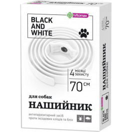 Vitomax Ошейник инсектоакарицидный Black and White от блох и клещей для собак 70 см (40070-2) (4820150201425