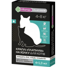 Vitomax Капли на холку Platinum для котов весом 4-8 кг 4х1мл (500101) (4820150201128)