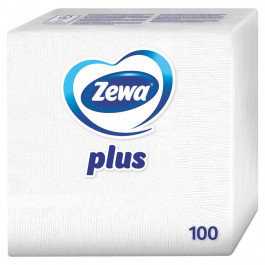 Zewa Салфетки бумажные Plus 33х33 см белые 100 шт (7322541138404)