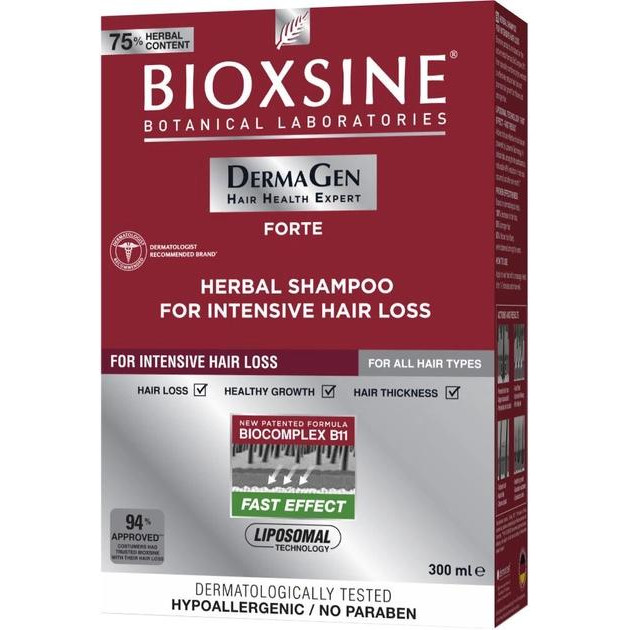 Bioxsine Шампунь проти випадіння волосся  DermaGen Forte 300 мл (8680512627791) - зображення 1