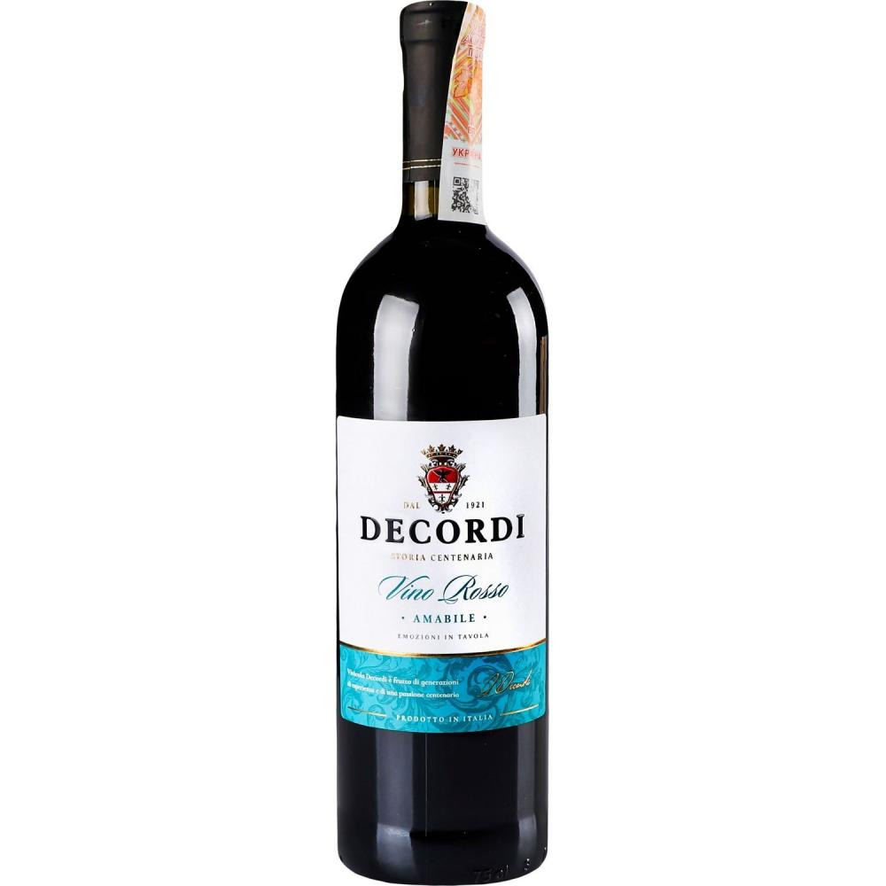 Decordi Вино  Rosso Amabile червоне напівсолодке 0.75 л 10% (8008820161026) - зображення 1