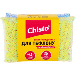 Chisto Губка-скребок  д/тефлону антибактеріальна 2 штуки (4823098413981)