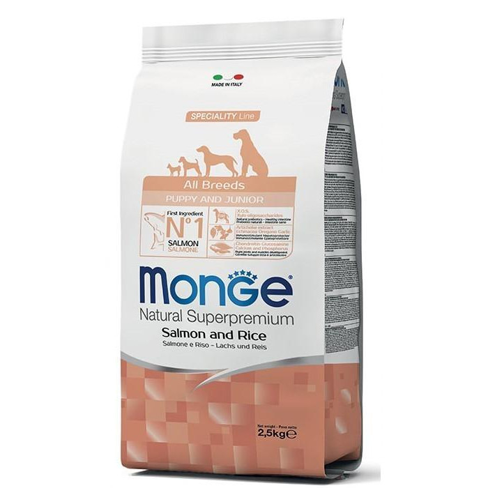 Monge All breeds Puppy&Junior Salmon&Rice 2.5 кг (8009470011204) - зображення 1