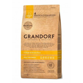 Grandorf Living Probiotics Adult Mini 4 Meat & Brown Rice 3 кг (5404009588036)