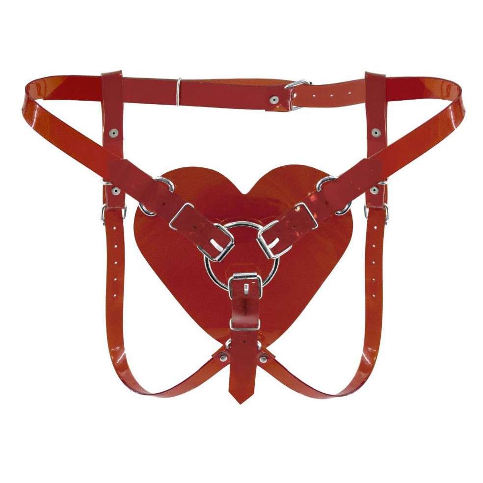 Feral Feelings Hearts Strap-On Belt, червоні (2000097848460) - зображення 1
