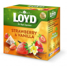Loyd Чай фруктовий  Strawberry&Vanilla, полуниця та ваніль, 40 г (5900396022448)