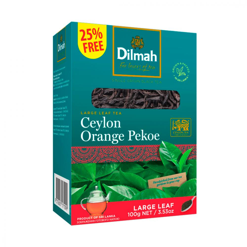 Dilmah Чай чорний  Великолистовий 80+20г (9312631171099) - зображення 1