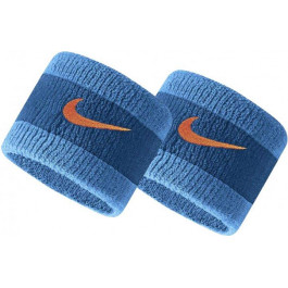Nike Напульсники  Swoosh Wristbands 2 PK Marina/Laser Blue/Rush Orange OSFM (N.000.1565.446.OS) (88779140