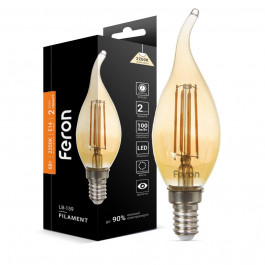 FERON LED Filament LB-159 CF37 E14 6W 2200K 230V золото (01520)