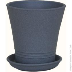 Ориана Горшок керамический  Модерн крошка круглый 1 л металлик (068-1-022)