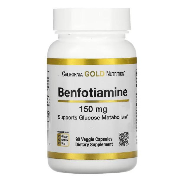 California Gold Nutrition Benfotiamine 150 mg 90 VCaps - зображення 1