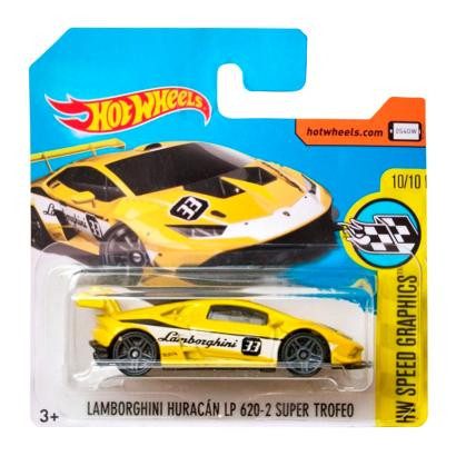 Hot Wheels Lamborghini Huracan LP 620-2 Super Trofeo Speed Graphics DTX66 Yellow - зображення 1