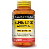 Mason Natural Альфа-липоевая кислота 200 мг, Alpha Lipoic Acid, , 60 капсул