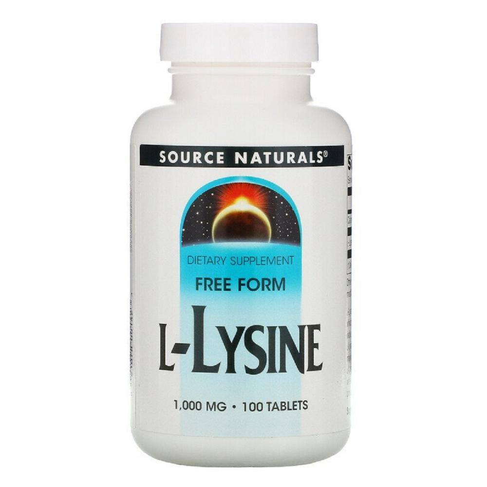 Source Naturals Лізин  1000 мг 100 таб (SN0142) - зображення 1