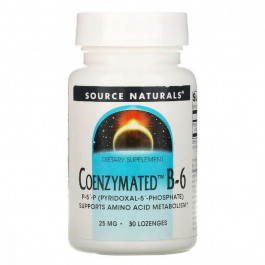 Source Naturals Коензим Вітаміну B6, 25 мг, Coenzymated™ Vitamin B6, , 30 таблеток для розсмоктування