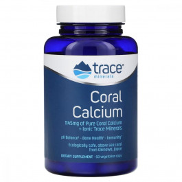 Trace Minerals Кораловий кальцій  Coral Calcium + Iconic 60 вегетаріанських капсул (TMR00050)