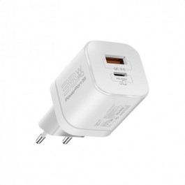 Promate PowerPort-33 W USB-C+USB-A White (powerport-33.white)