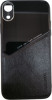 K-and-T Чохол бампер GENEROUS зі скла та штучної шкіри для Apple iPhone Xr Black - зображення 1