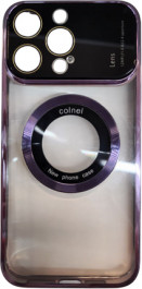   K-and-T Чохол ТПУ із захистом об'єктива для Apple iPhone 15 Purple