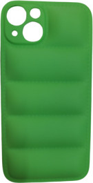 K-and-T Модний бренд пуховик для Apple iPhone 15 Plus Green