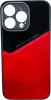 K-and-T Чохол бампер GENEROUS зі скла та штучної шкіри для Apple iPhone 15 Plus Red - зображення 1