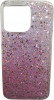 K-and-T Чохол з епоксидного ТПУ із дзеркальною підставкою та зірковими паєтками для iPhone 15 Plus Pink - зображення 1