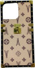K-and-T Квадратний шкіряний чохол з розкішним геометричним покриттям для iPhone 15 Pro Max Yellow-brown - зображення 1
