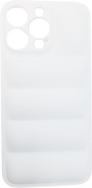 K-and-T Модний бренд пуховик для Apple iPhone 14 Pro White