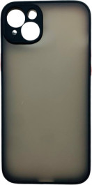 K-and-T Матовий комбінований чохол з полікарбонату та ТПУ для Apple iPhone 14 Black