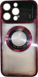 K-and-T Чохол ТПУ із захистом об'єктива та MagSafe для Apple iPhone 13 Pro Max Red